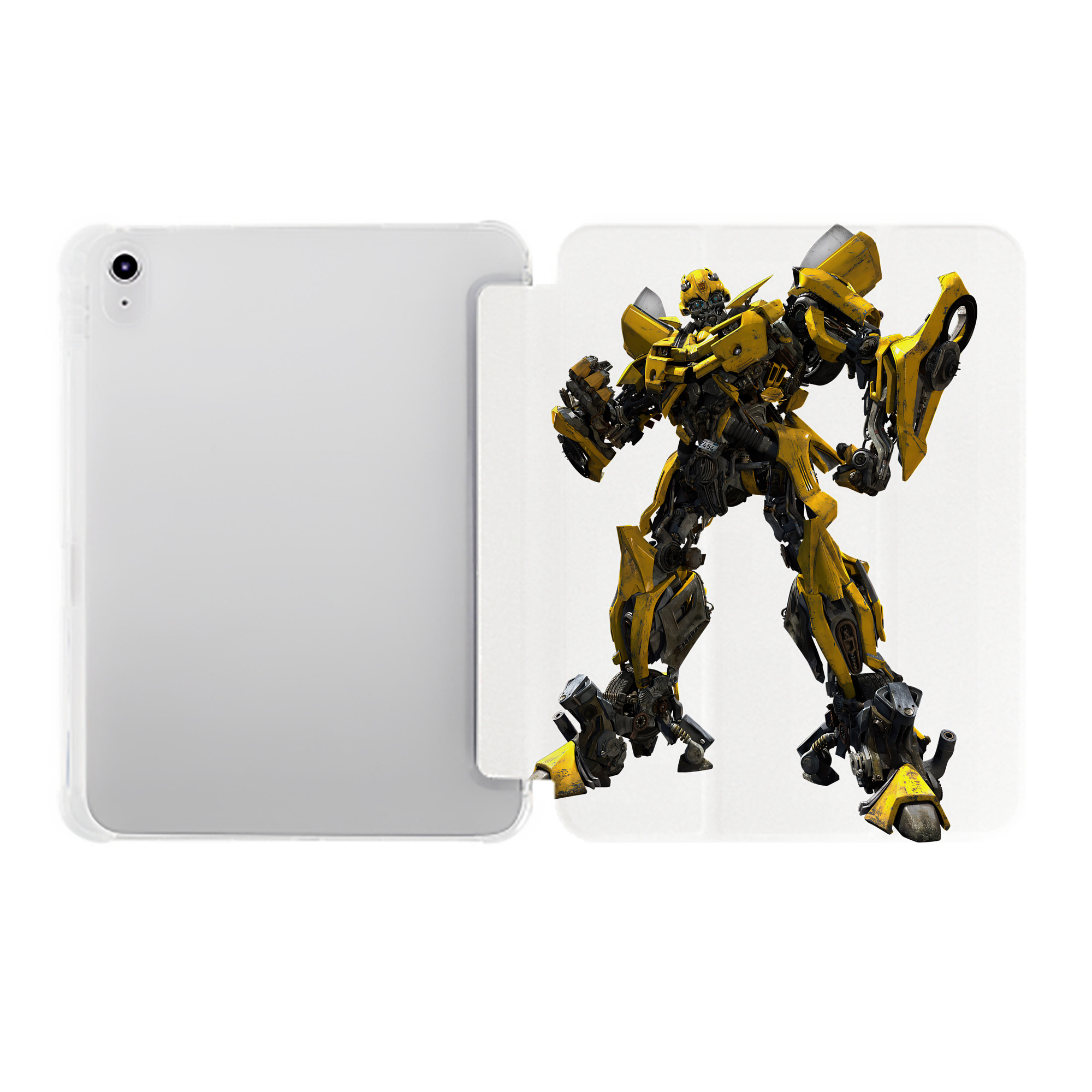（画像用） Transformers トランスフォーマー IPad ケース ペン収納付き 三つ折りスタンド PUレザー×シリコン 対応機種9.5/10.5/10.9インチ